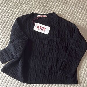 Viadellerose Black Textured Top